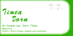 timea dorn business card