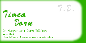 timea dorn business card
